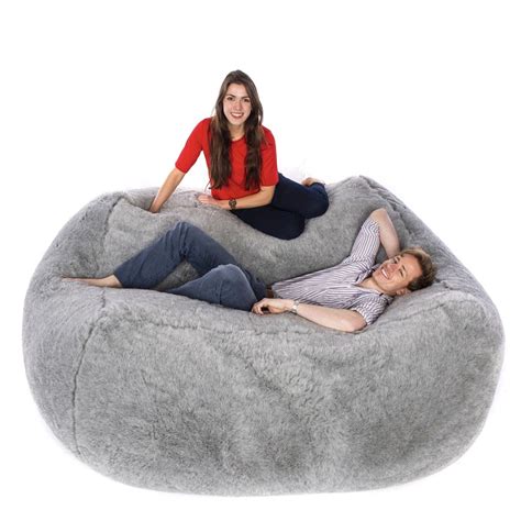 furry oversized bean bags